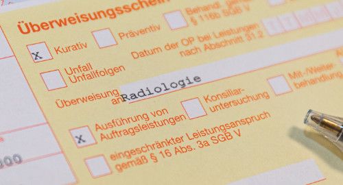 Überweisung zur Radiologie